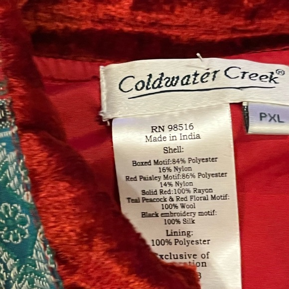 BOHO patchwork Jacket- Velvet and tapestry patch jacket vintage P Xl plush coat - Picture 5 of 10